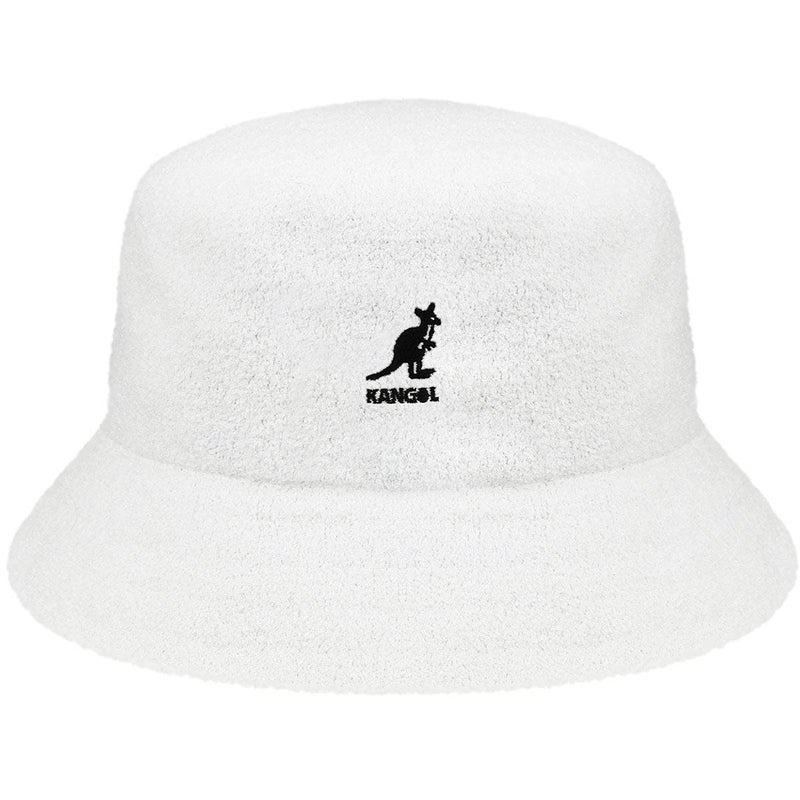 KANGOL قبعة كانغول برمودا - أبيض/أبيض لامع، كبير - Image 1